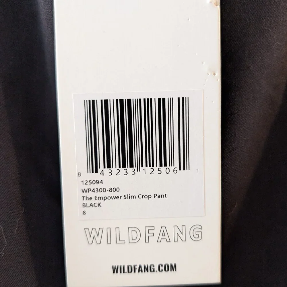 NWT Women's Black Wildfang Empower Slim Crop Pant Sz 8 - Picture 2 of 6